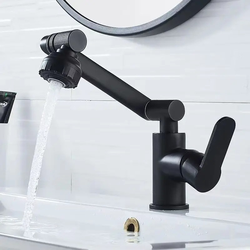 Image de Robinet d'Évier en Acier Inoxydable avec Rotation 1080° - Mélangeur d'Eau Chaude et Froide - Unbranded