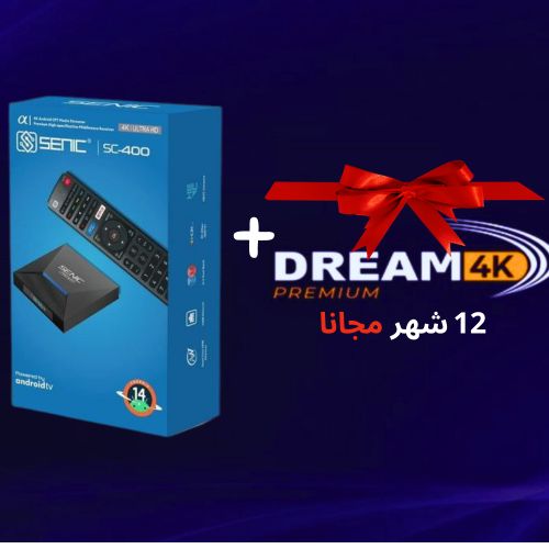Senic Tv box SC-400 anrdoitv 14 officiel 2Gb 16Gb avec abonnement 12 Mois