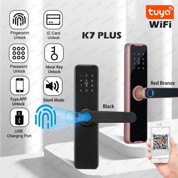 Image de Serrure De Porte À Empreinte Digitale X7 WIFI - Unbranded