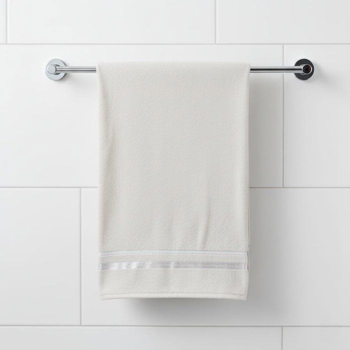Serviette de toilette - AYA HOME - Blanc cassé - Coton doux - 50x90 cm - Absorbante