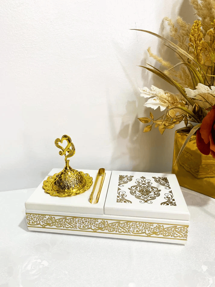 Image de Set de Brûleur d'Encens avec Boîte à Encens - Design Traditionnel en Bois - Unbranded