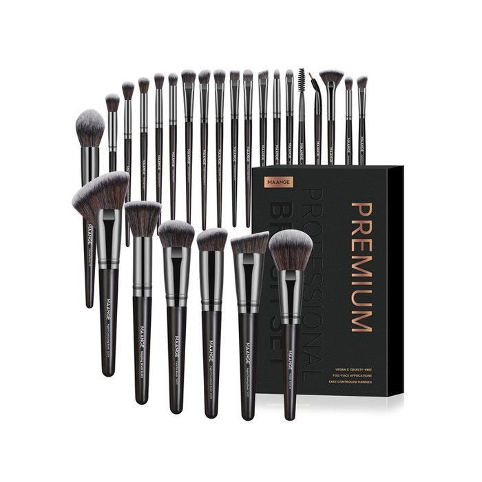 Image de Set de pinceaux de maquillage - Maange - 25 pièces - Doux - Résistant - Portable - Unbranded