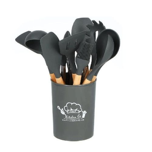 Image de Set D'ustensiles De Cuisine 12 Pièces En Silicone gris - Unbranded