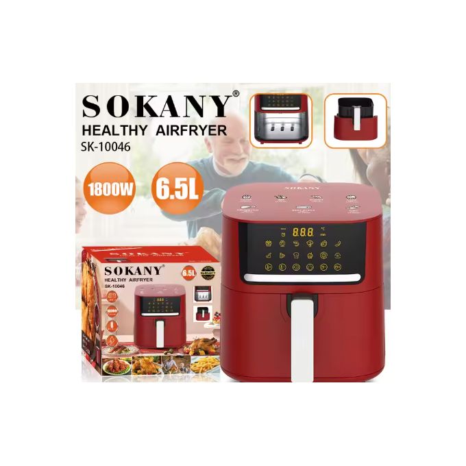 Image de Sokany Friteuse à Air Intelligente Multifonctionnelle électrique 6.5L 1800w - Unbranded