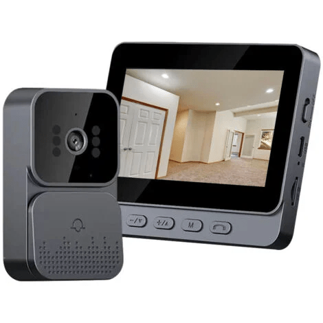 Sonnette intélligente avec camera et interphone écran en couleur 4,3 pouce