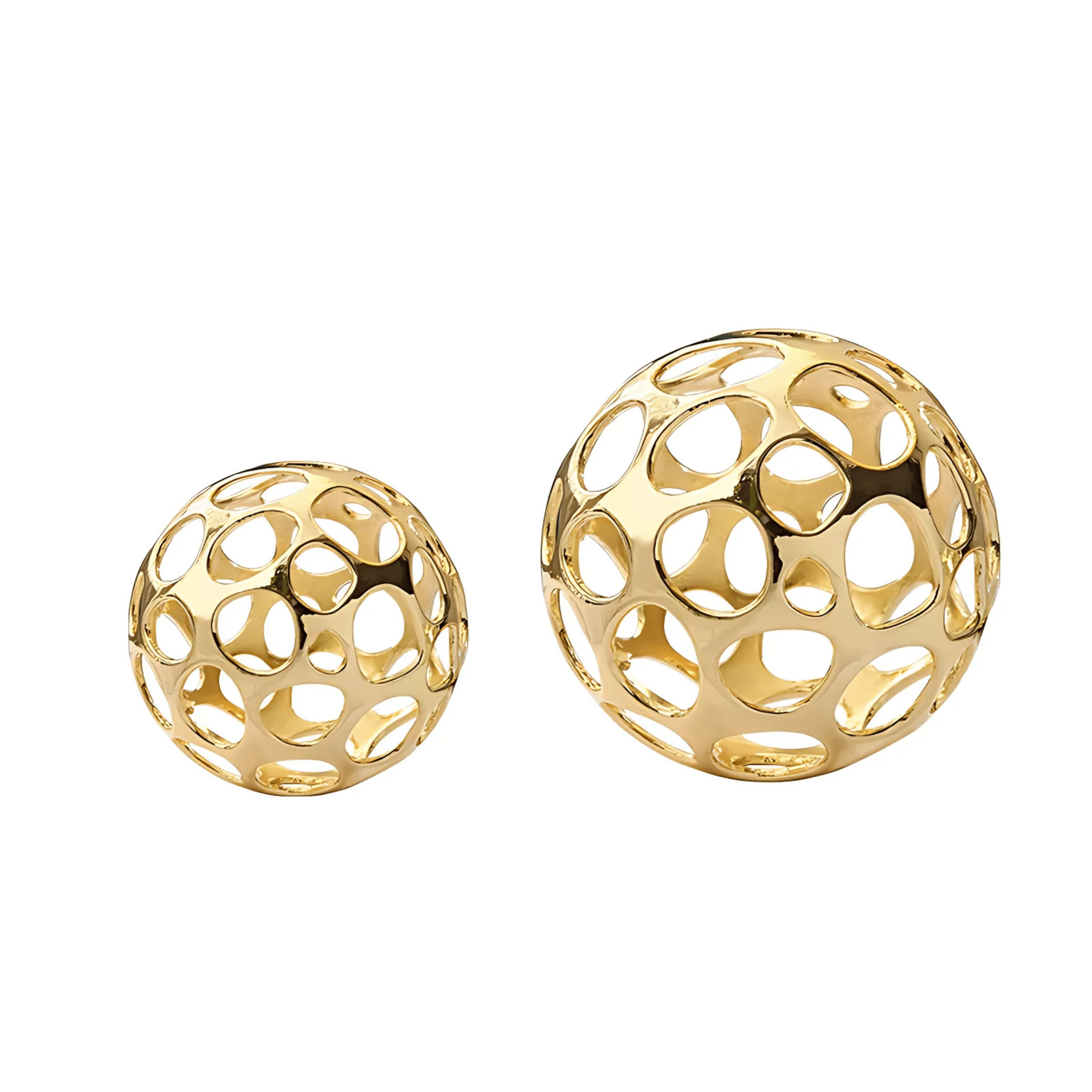 Image de Statue Ajourée en Boule Dorée - Unbranded