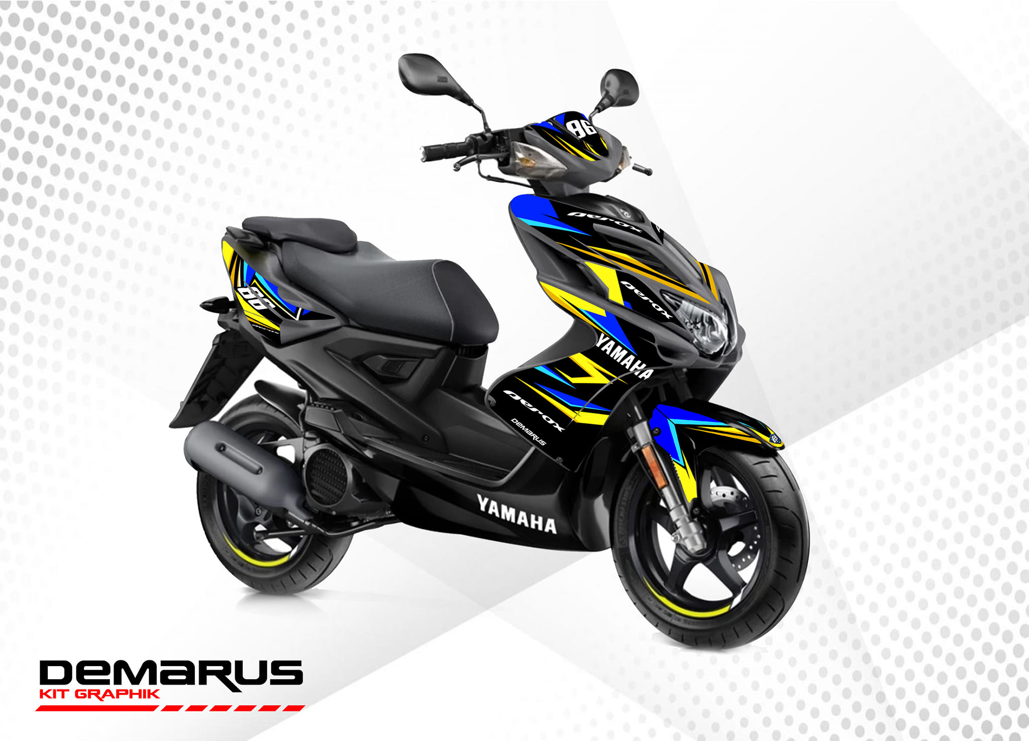 Image de STIKERS AEROX MBK BLEU - Unbranded