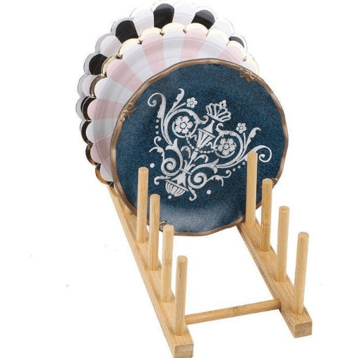 Image de Support de couvercle de casserole en bambou .proximité de la cuisine, assiette, séchage, étagère de rangement-1 pièce - Unbranded