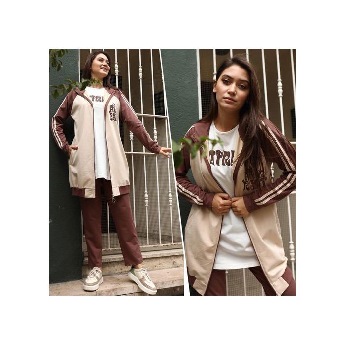 Image de survêt 2 pcs import de Turquie Femmes Ref 70 - Marron