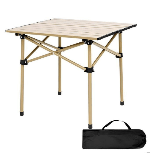 Image de Table de camping pliable - Polyvalente - Beige - 53x51x50 cm - Mixte - Adulte - Unbranded