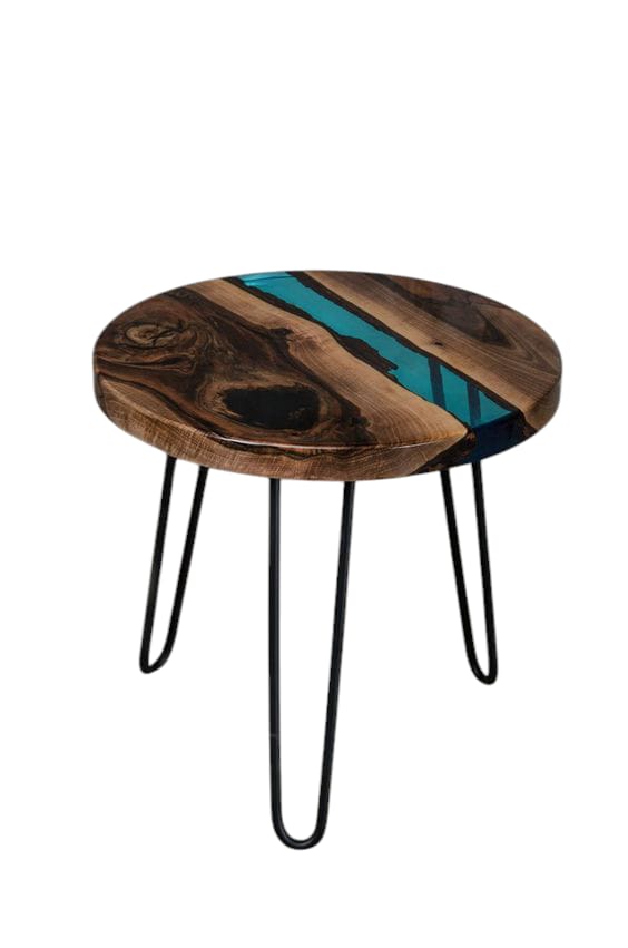 Image de Table en Époxy et Bois de Noyer - Unbranded