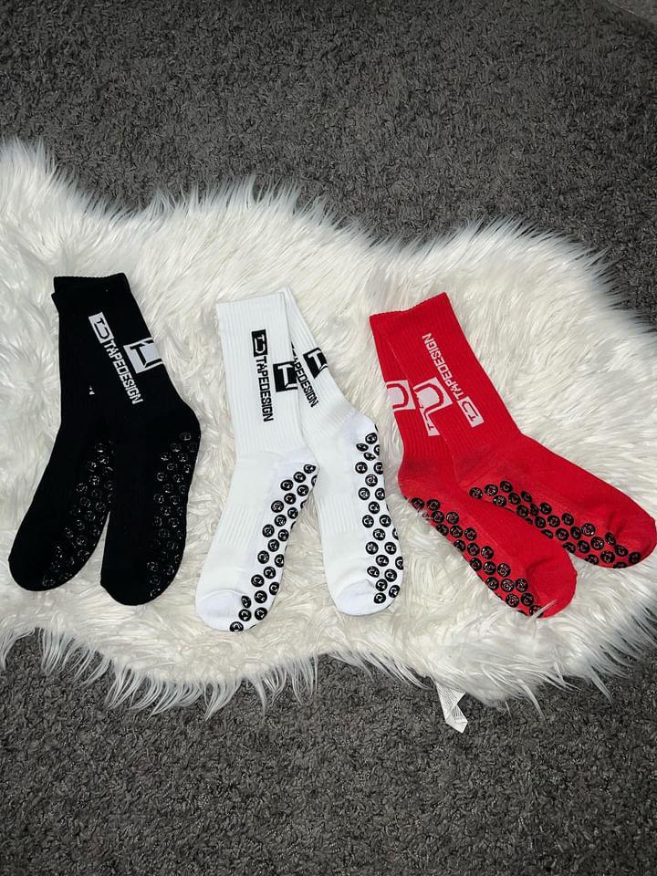 TAPEDESIGN chaussettes de football // Anti slip Sport Grip socks (3 paires)