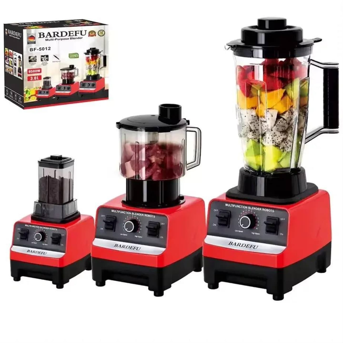 Image de TATCH Professionnel Blender Lourd 2L 15Vts 2Bocaux multifonction Broyeur Glaces Puissant Smoothie et Bébé - Unbranded