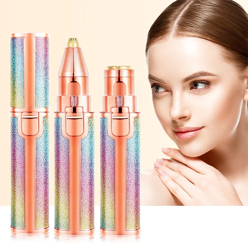 Image de Tondeuse à Sourcils Électrique 2 en 1, Épilateur Indolore, Portable pour Maquillage. - Unbranded