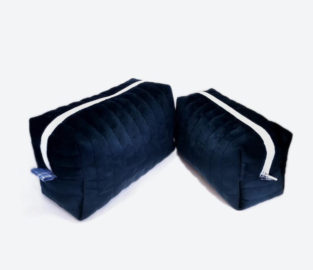 Image de Trousse à Cosmétiques - Bleu Marine - Tailles XL et L - Unbranded