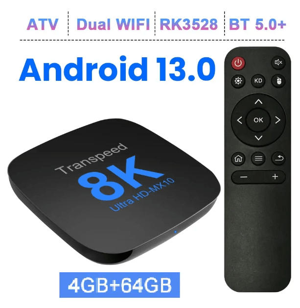 Image de TV Box ANDROID 13 64GB ROM 4GB RAM Double Wifi Avec TV Apps 8K BT5.0 - Unbranded