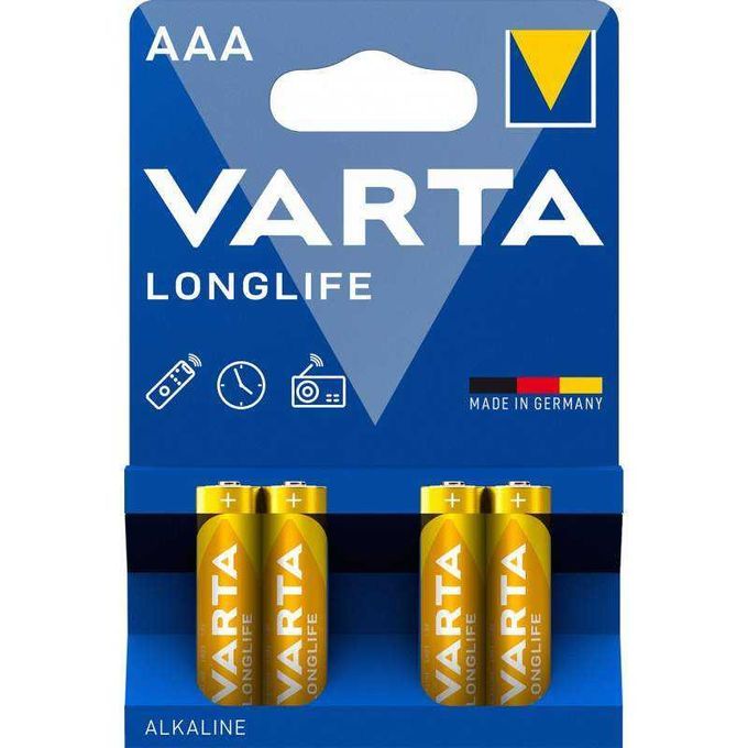 Image de VARTA 4 Piles AAA 1.5v Longlife Alkaline LR6 Pile Alcaline // Blister 4PcS - Unbranded