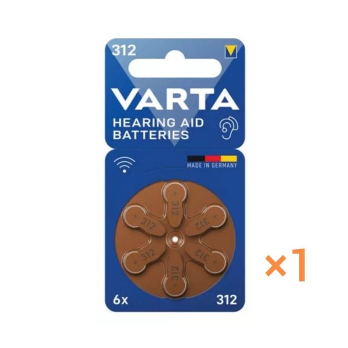 Image de VARTA Professional Batterie 312 - Pile Auditive Haute Qualité Max Performance,1 Pack - Unbranded