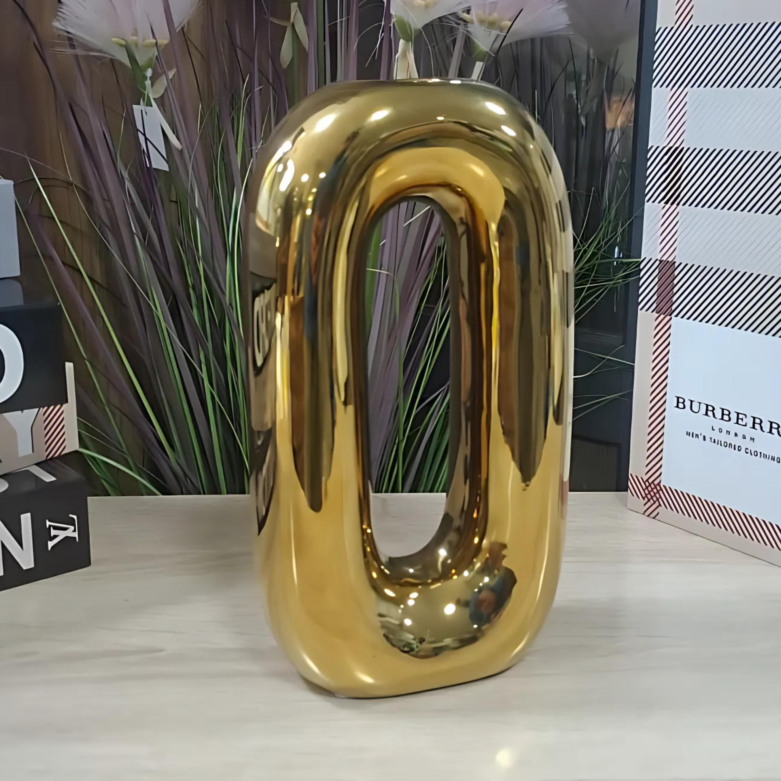 Image de Vase Décoratif en Céramique Métallique - Unbranded