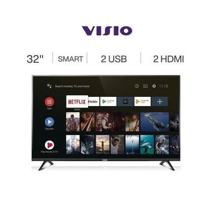 Image de Visio 32'' Smart TV - Récepteur Intégré +google tv TNT - Cast Mirorring - Noir - Unbranded
